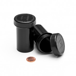 CoolJarz Sealz 19 dram (Small Eighth oz) : Opaque Black