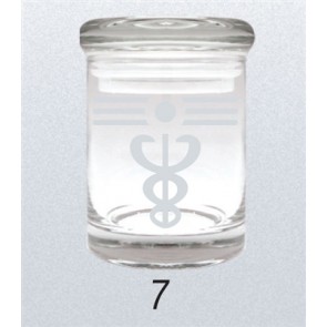 Cannaline Glass Jars : 1/8oz : Caduceus Etched 9