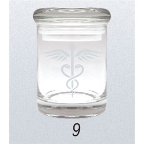 Cannaline Glass Jars : 1/8oz : Caduceus 9 Red