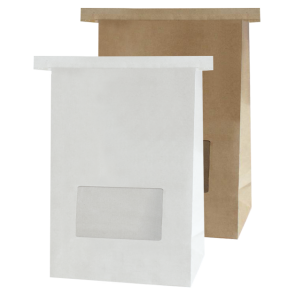 Paper Window Bags w/ Attached Tie : Large