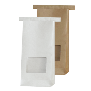 Paper Window Bag w/ Attached Tie : Small
