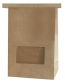 Paper Window Bag w/ Attached Tie : Large : Natural Kraft